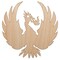 Fire Phoenix Bird Rising Unfinished Craft Wood Holiday Christmas Tree DIY Pre-Drilled Ornament